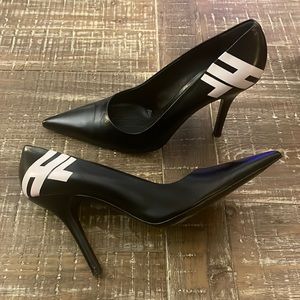 Sexy Helmut Lang logo pumps